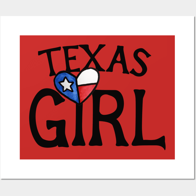 Texas Girl Wall Art by bubbsnugg